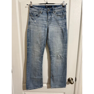 Men's BKE Aiden Light Blue Distressed Bootcut Jeans 27x30